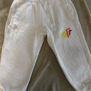 Off-White Kids Joggers with Multicolor Logo